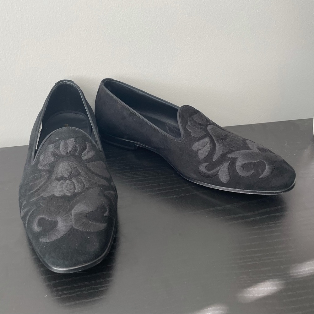 Suede Black Loafers